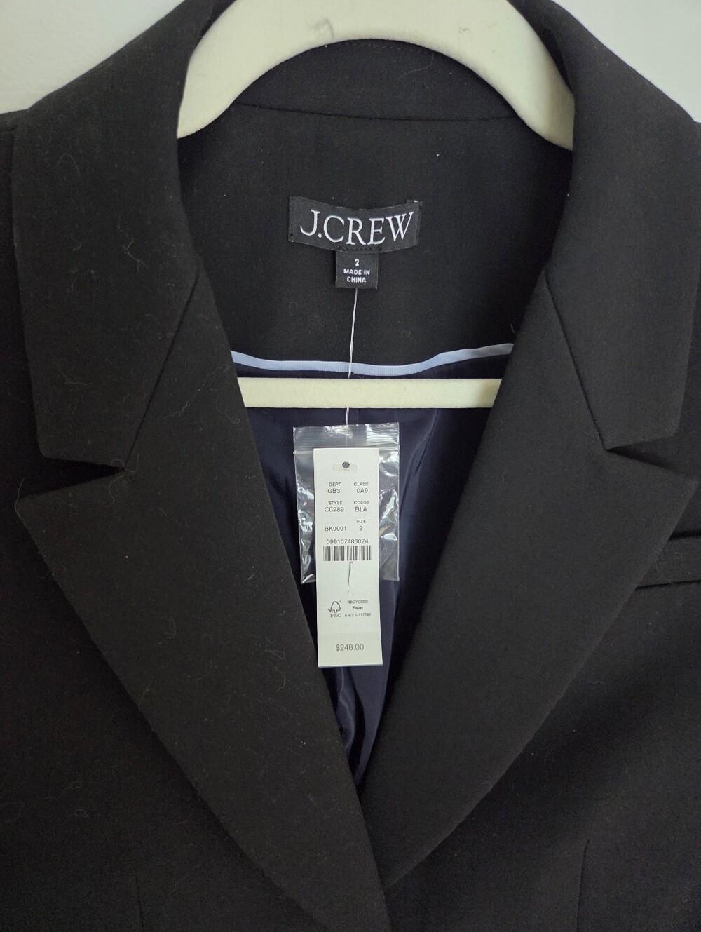 J. Crew Madelyn 4-way Stretch Blazer Sz 2 NWT Black - Picture 7 of 15